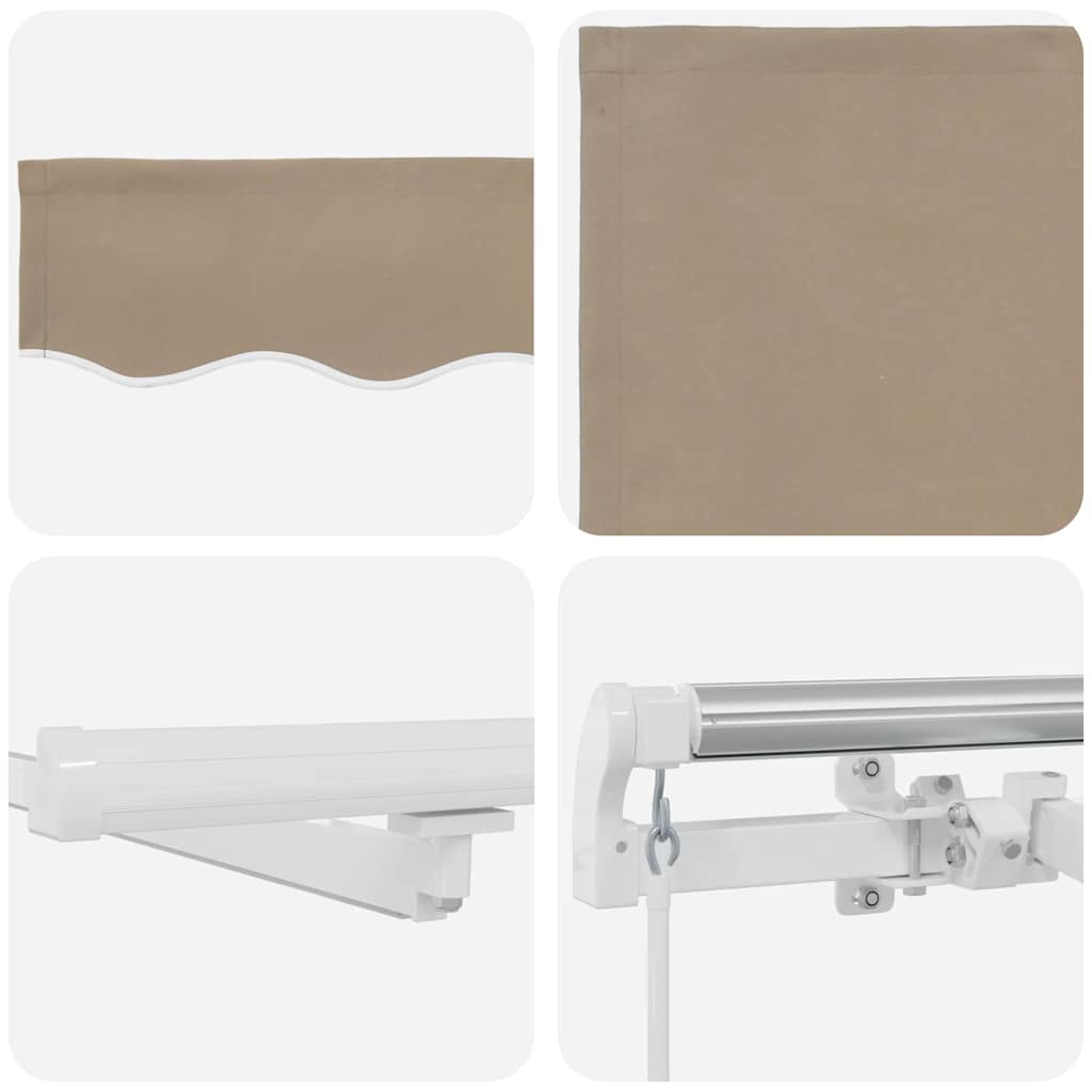 Retractable Awning with Manual Beige 300 x 250 cm Fabric