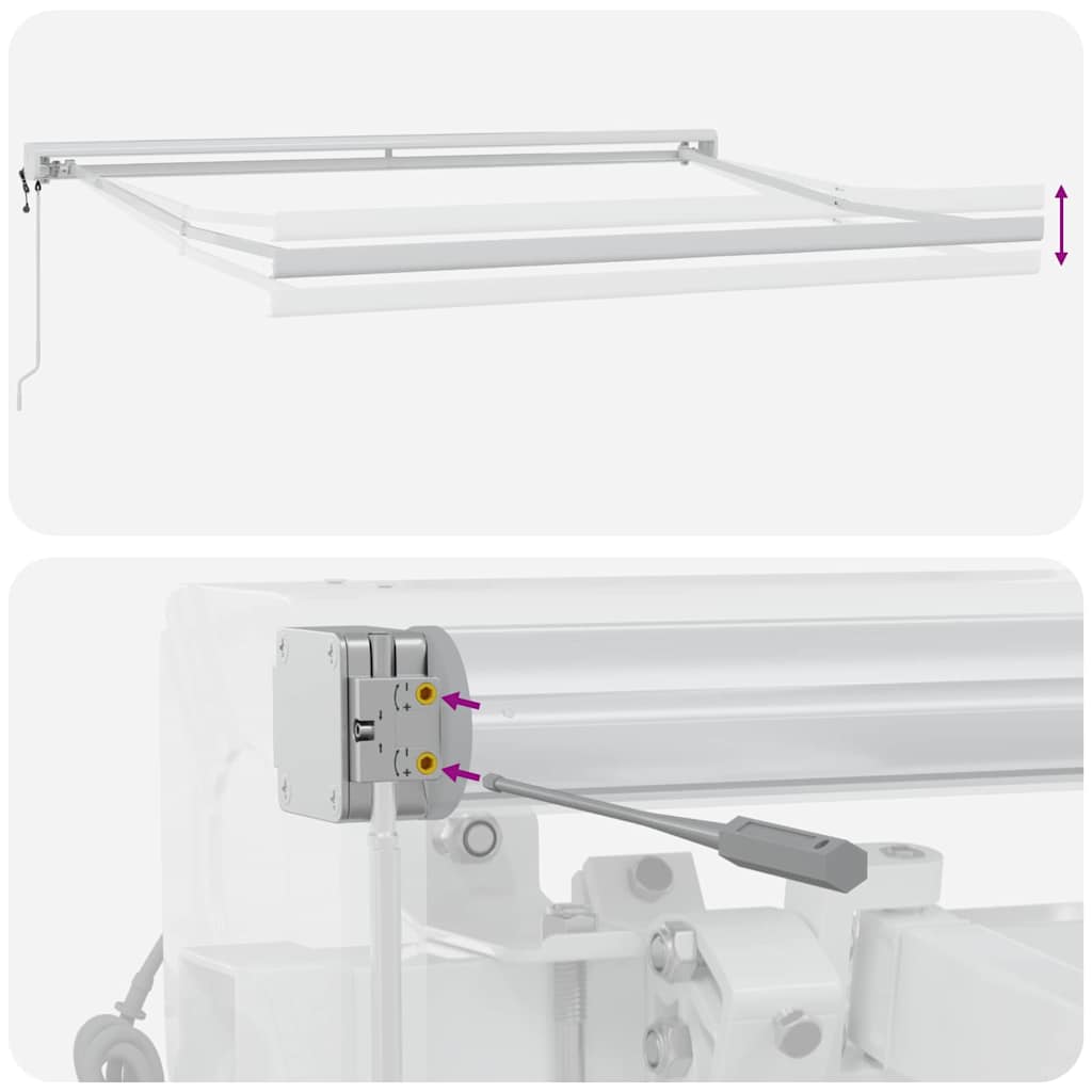 Retractable Awning Manual Beige 300 x 250 cm Fabric and Metal