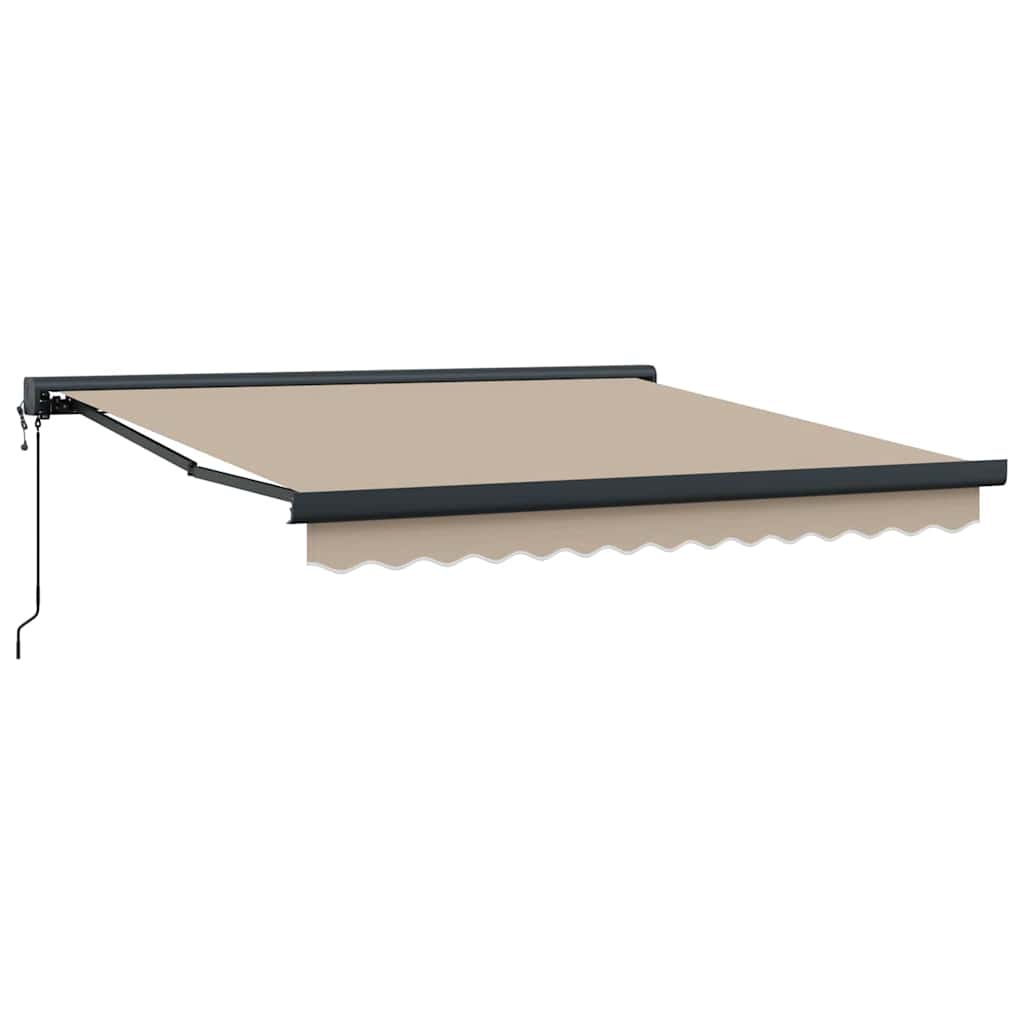Retractable Awning Manual Beige 300 x 250 cm Fabric and Metal