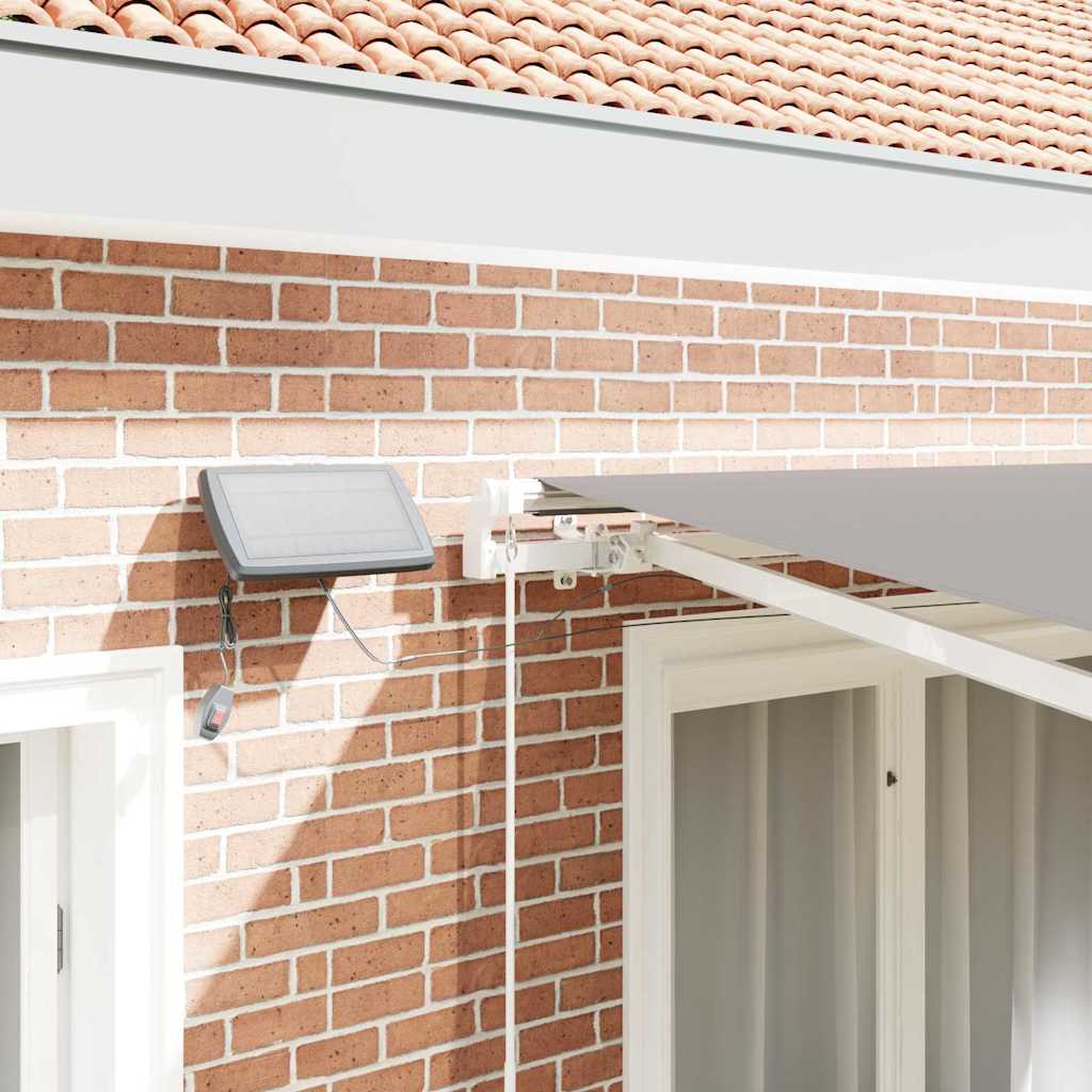 Retractable Awning with Manual Light grey 300 x 250 cm Fabric