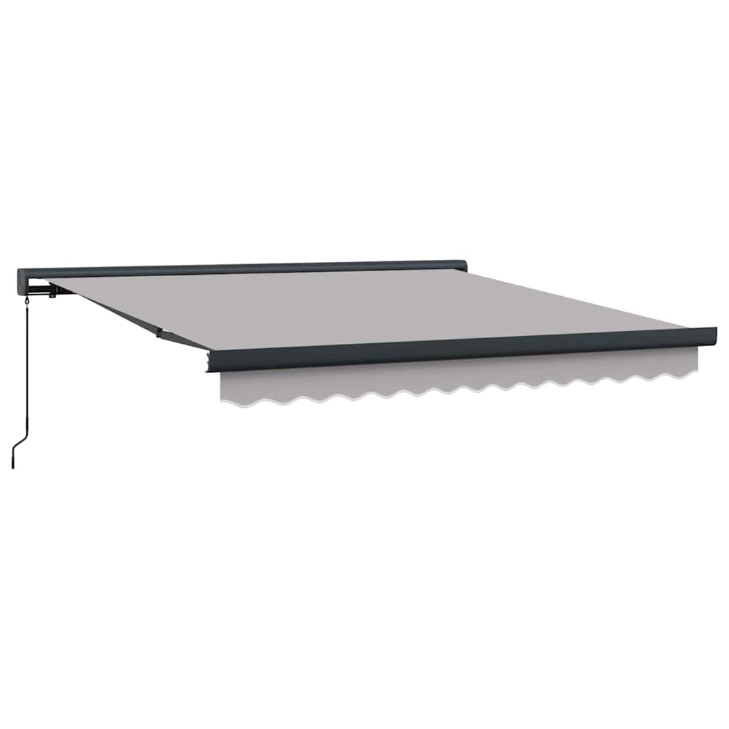 Retractable Awning Light Grey 300 x 250 cm Fabric and Metal