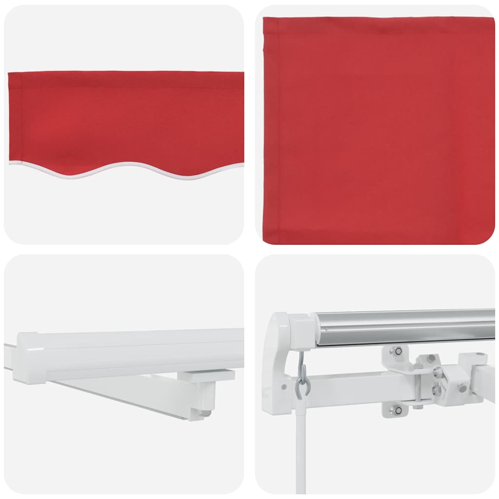 Retractable Awning with Manual Red 300 x 250 cm Fabric