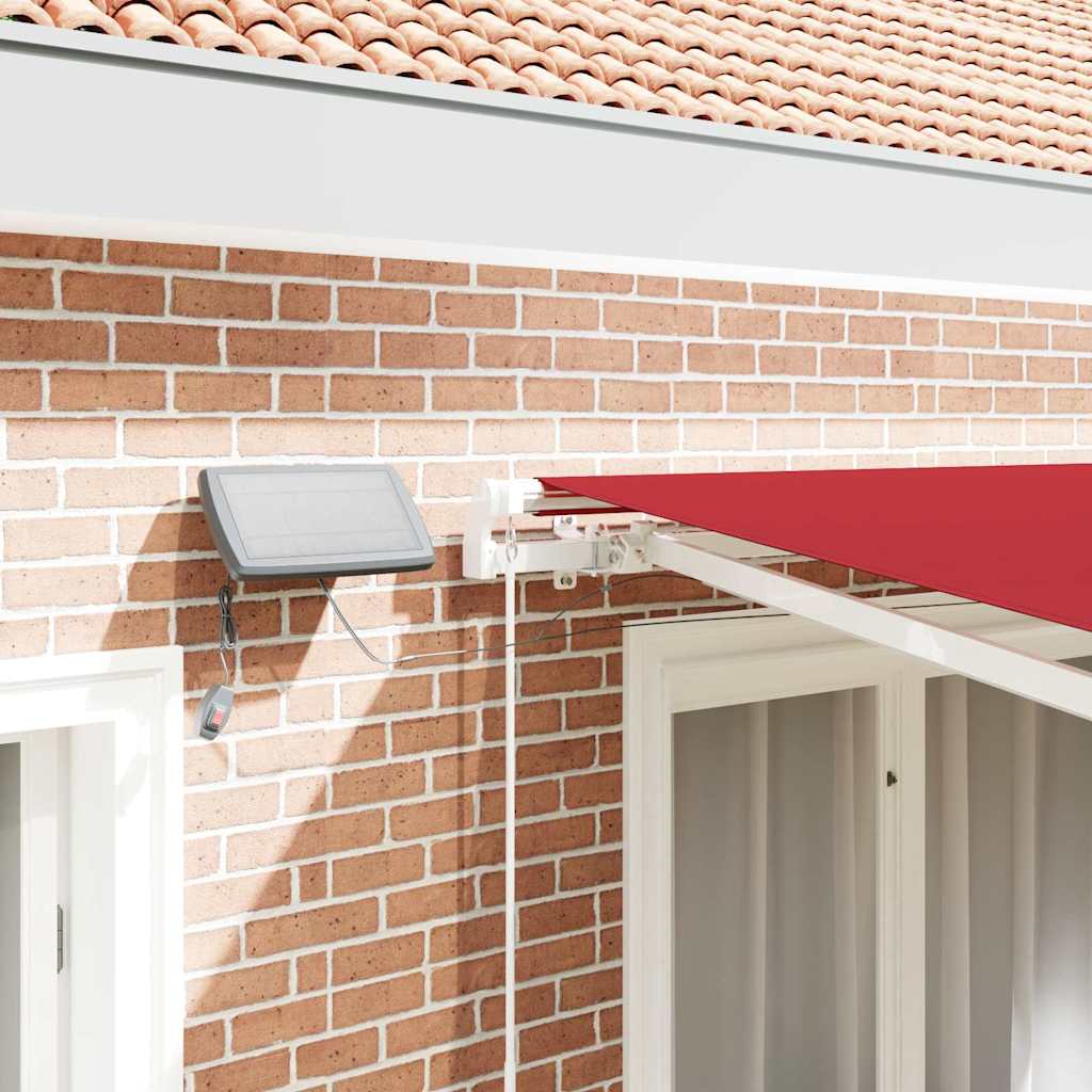 Retractable Awning with Manual Red 300 x 250 cm Fabric