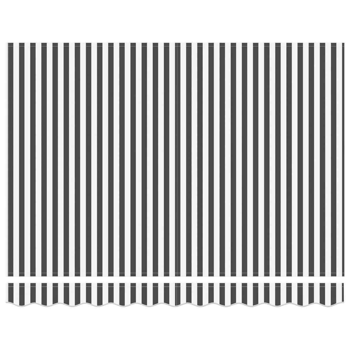 Retractable Awning Manual Anthracite and White 350 x 250 cm