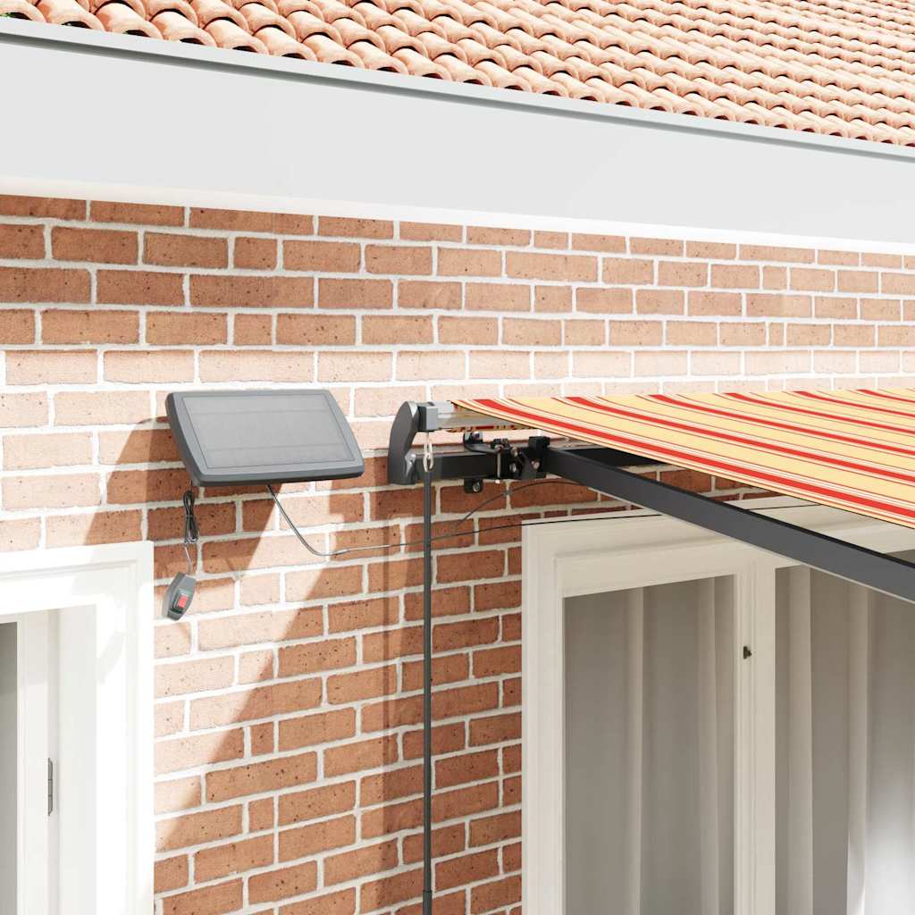 Retractable Awning Manual Yellow and orange 350 x 250 cm Fabric