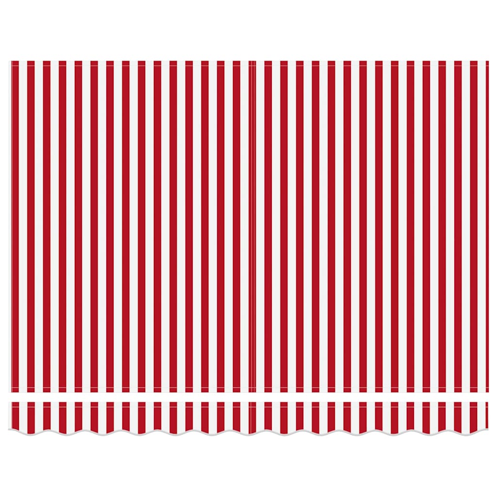 Retractable Awning Manual Red and white 350 x 250 cm Fabric