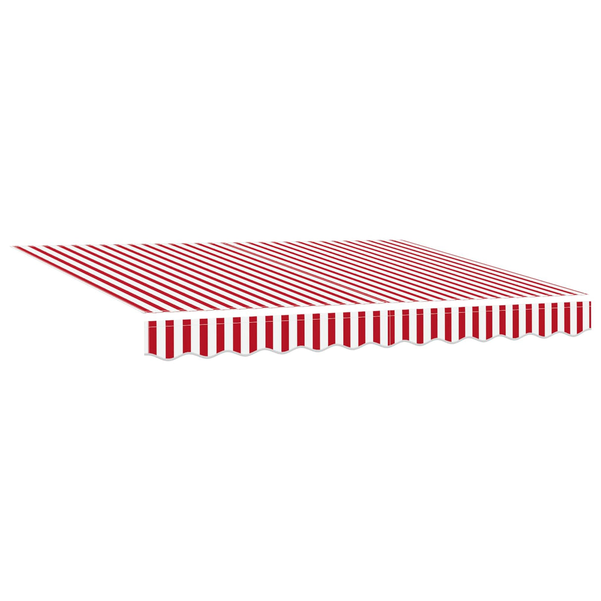 Retractable Awning Manual Red and white 350 x 250 cm Fabric