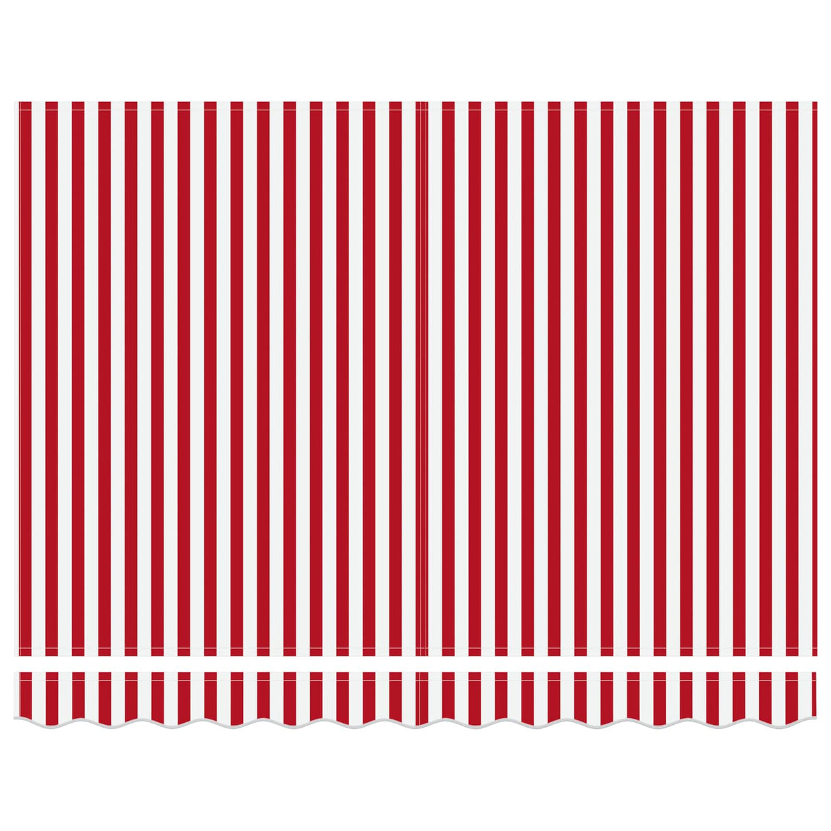 Retractable Awning Manual Red and white 350 x 250 cm Fabric