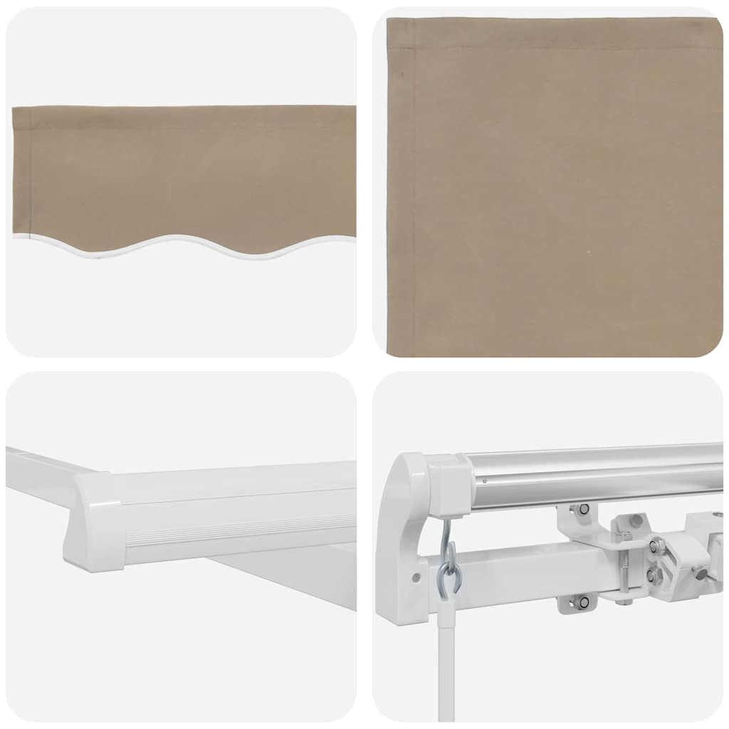Retractable Awning Manual Beige 350 x 250 cm Fabric