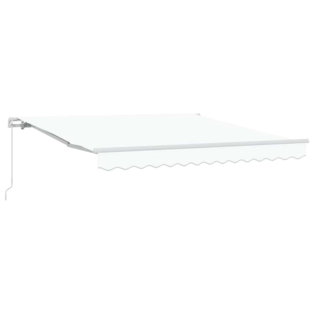 Retractable Awning Manual White 350 x 250 cm Fabric