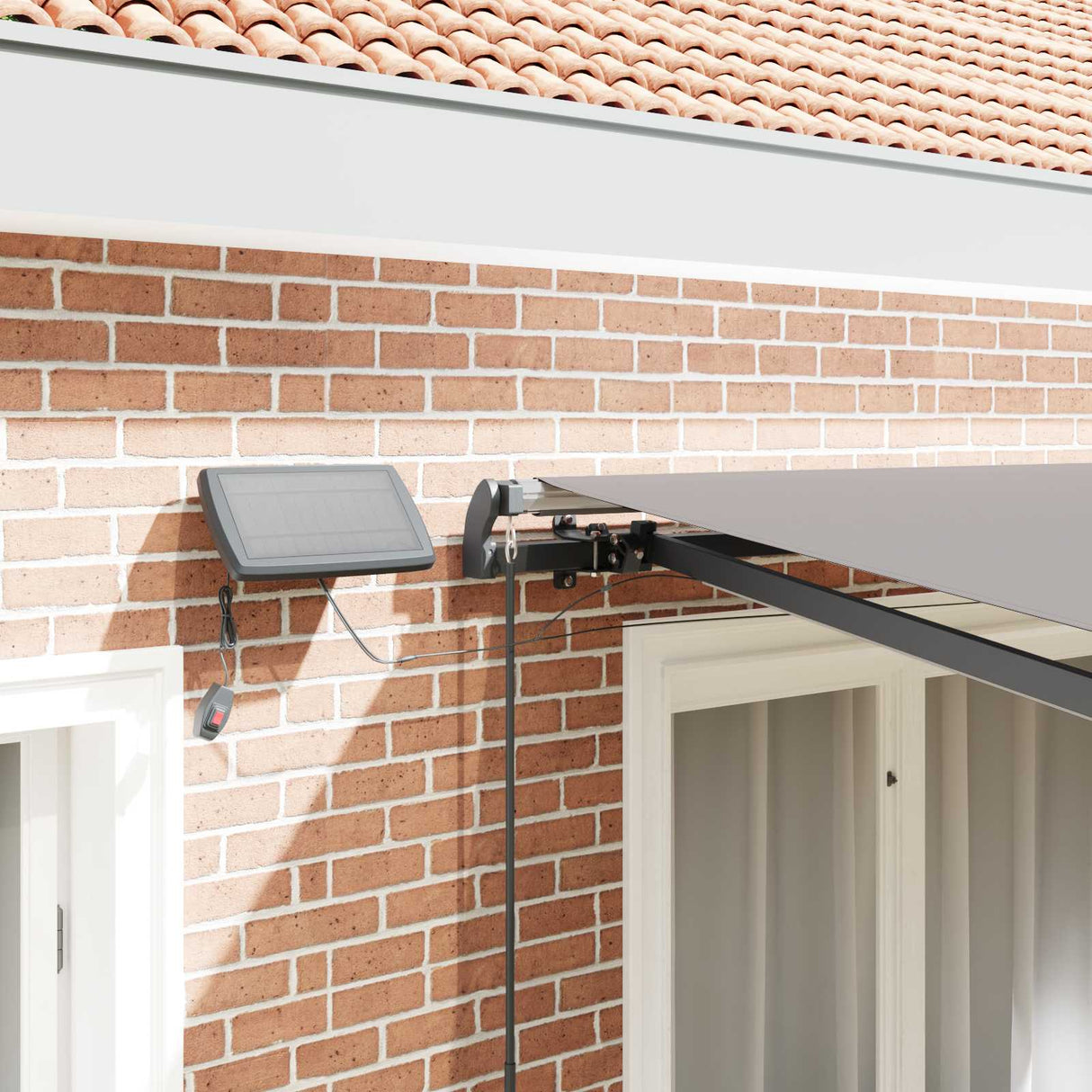 Retractable Awning Manual Light grey 350 x 250 cm Fabric