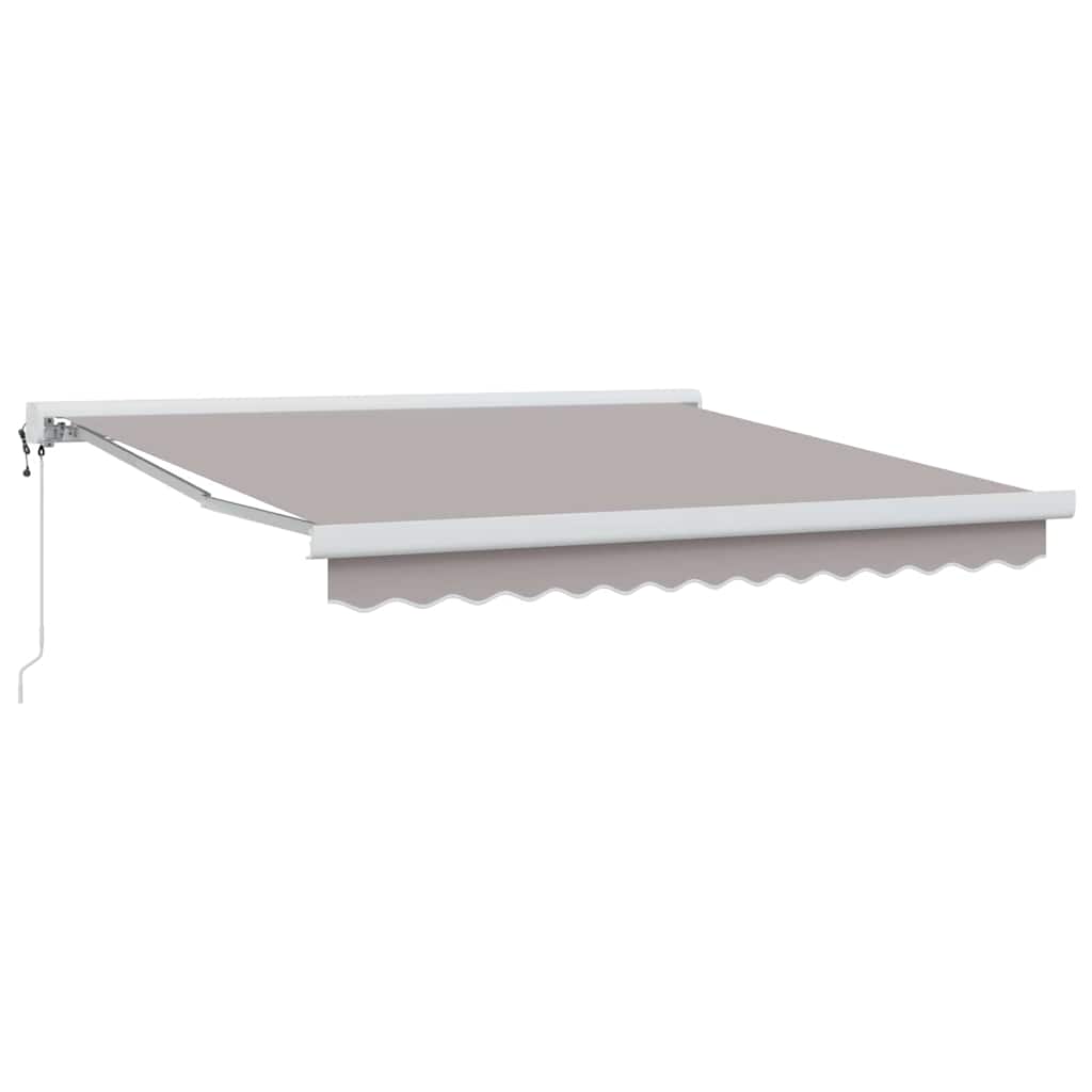 Retractable Awning Manual Light grey 350 x 250 cm Fabric, Metal