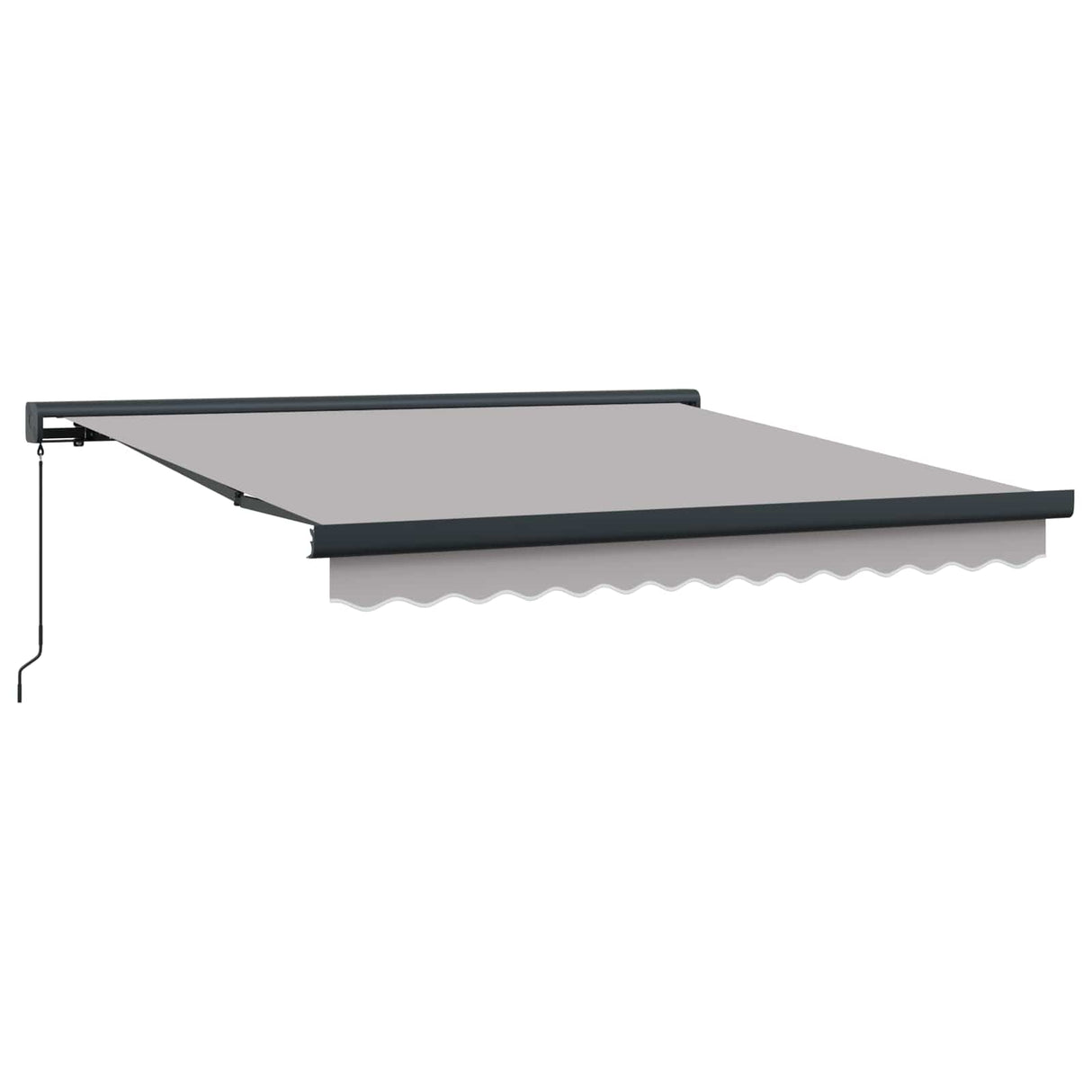 Retractable Awning Light Grey 350 x 250 cm Fabric and Metal