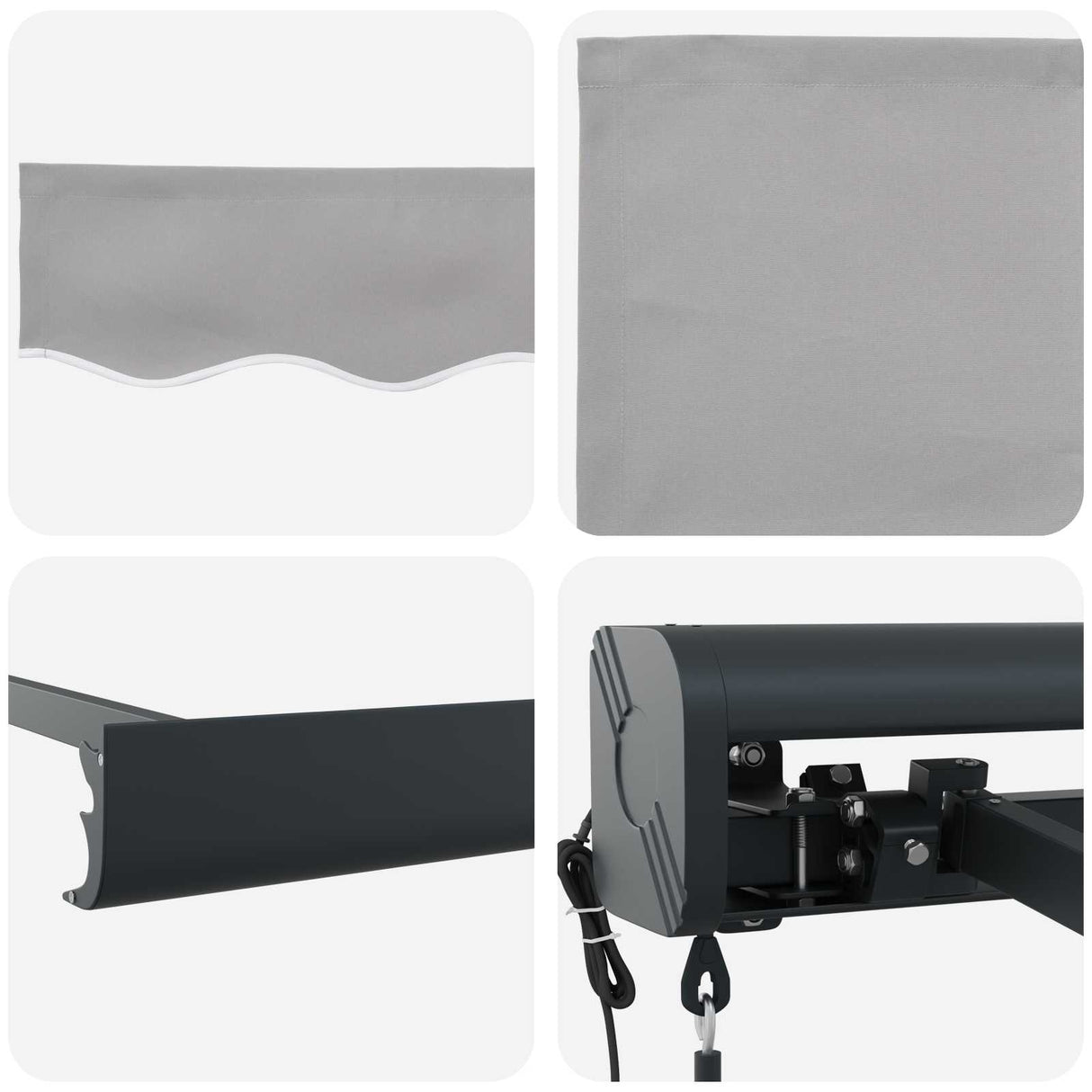 Awning Light Grey 350 x 250 x 165 cm Polyester and Aluminium