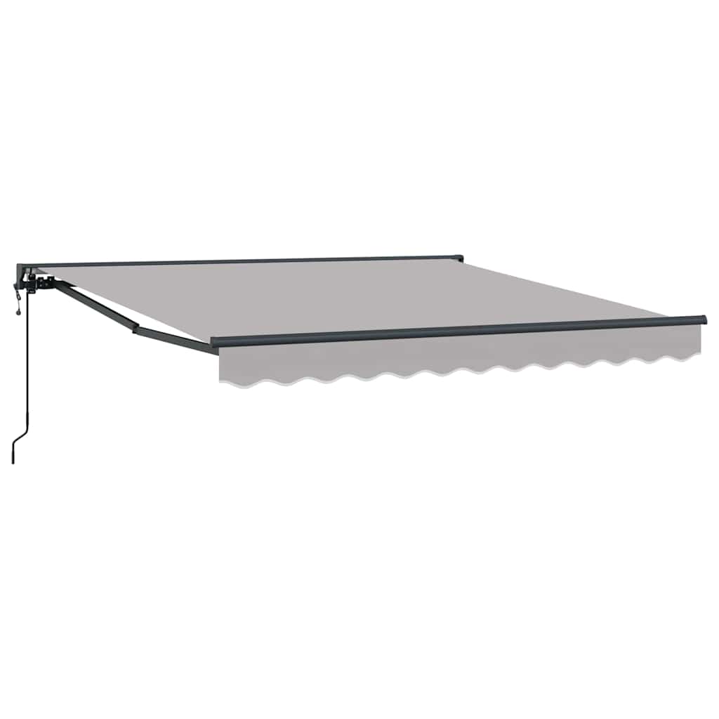 Retractable Awning Light Grey 350x250 cm Fabric