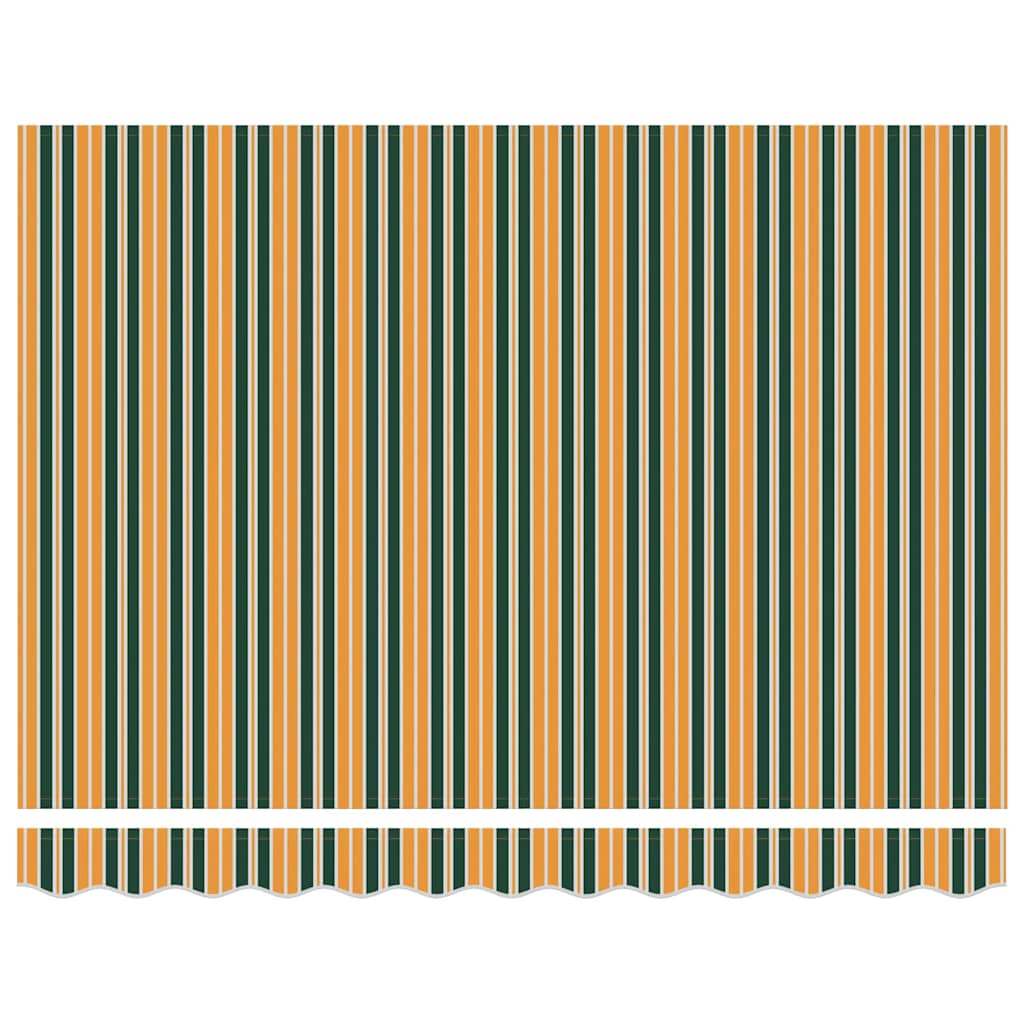 Retractable Awning Green and Yellow 350 x 250 cm