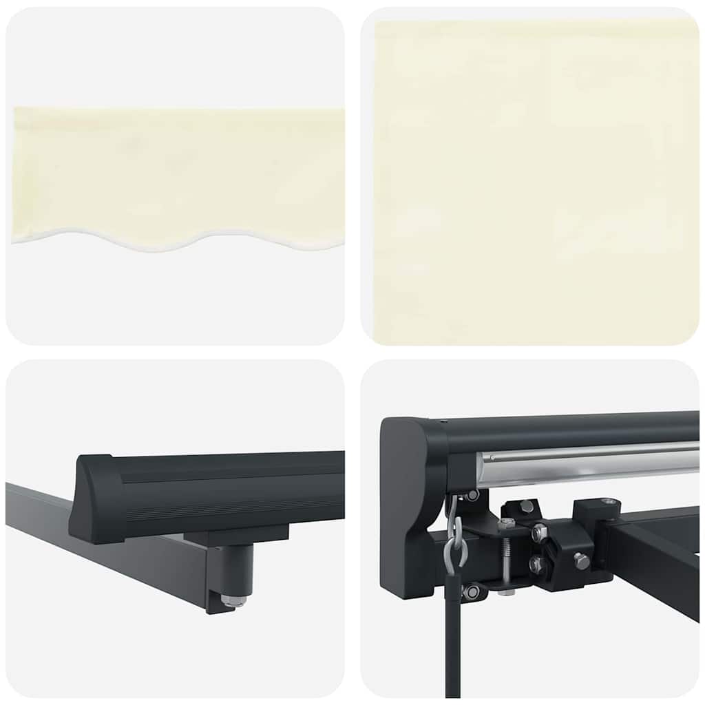 Retractable Awning Manual Cream 400 x 300 cm Polyester