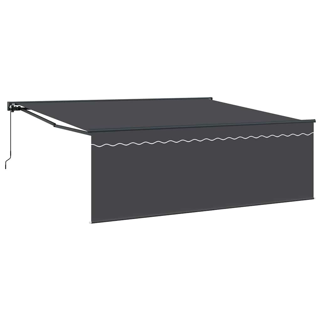 Retractable Awning Manual Anthracite 400 x 300 cm Fabric