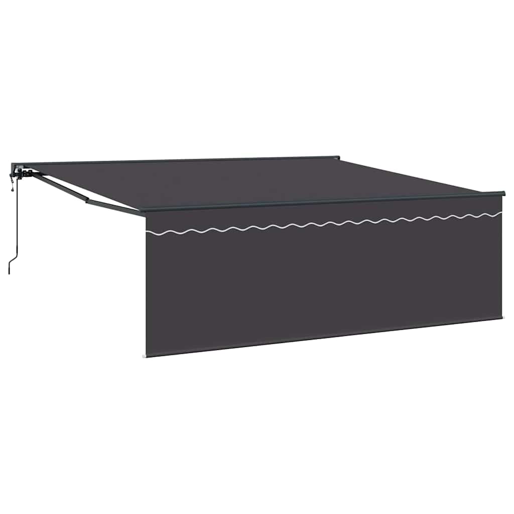Retractable Awning Manual Anthracite 400 x 300 cm Fabric