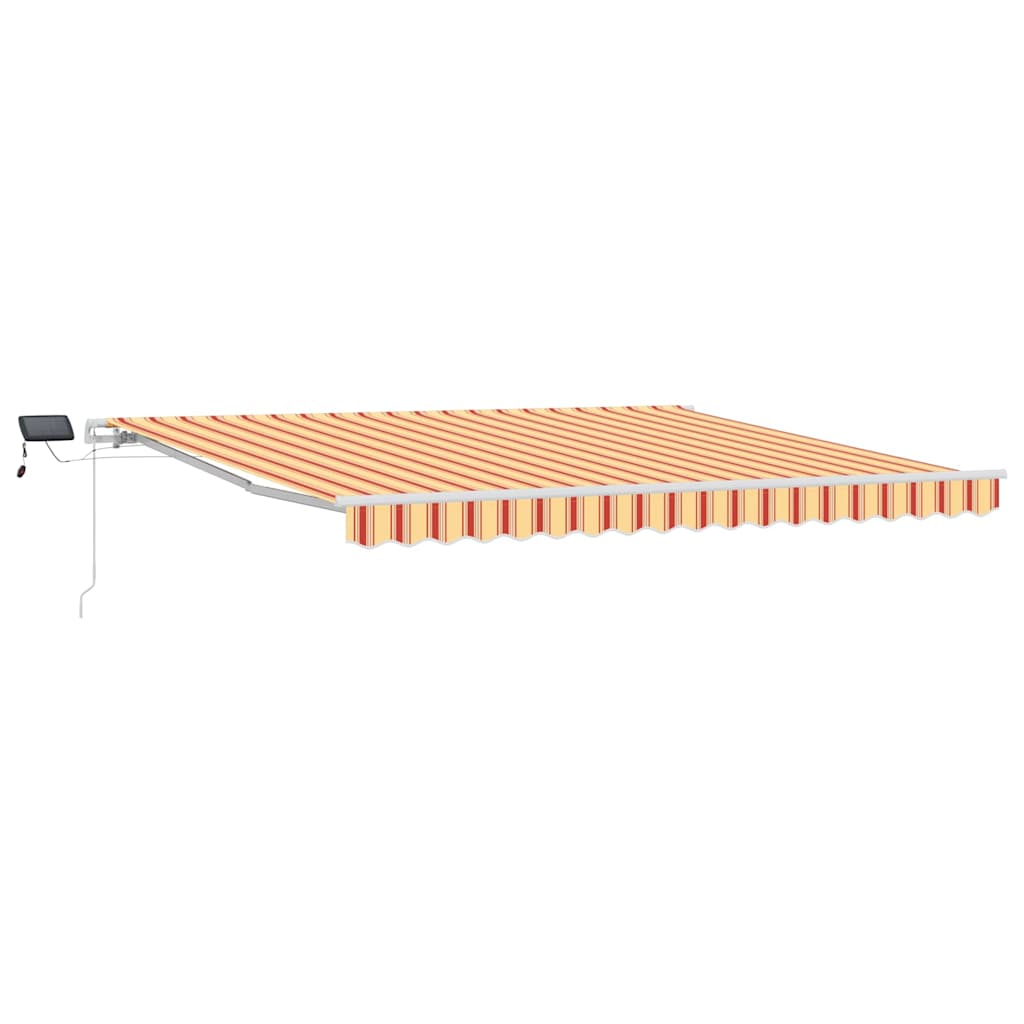 Retractable Awning with Yellow and orange 400 x 300 cm Fabric