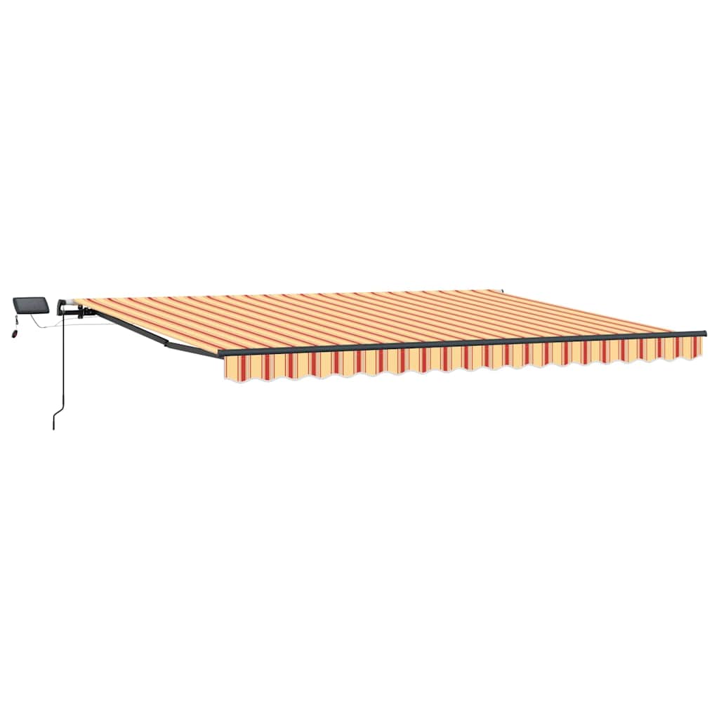 Retractable Awning Manual Yellow and orange 400 x 300 cm Fabric