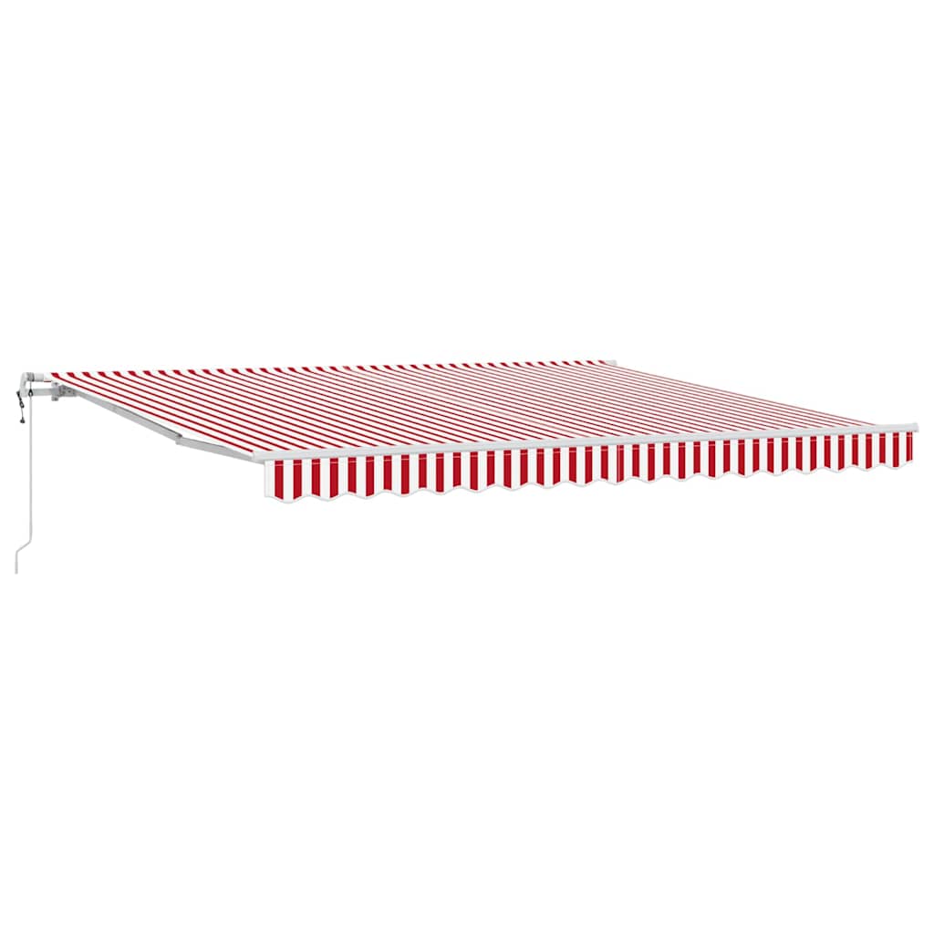 Retractable Awning 400 x 300 cm Red and white