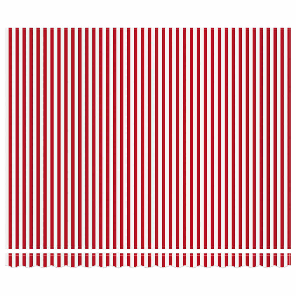 Retractable Awning Red and White Stripe 400x300 cm Fabric