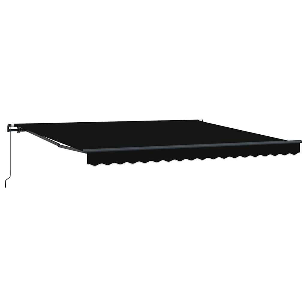 Retractable Awning Manual Black 400 x 300 cm Fabric