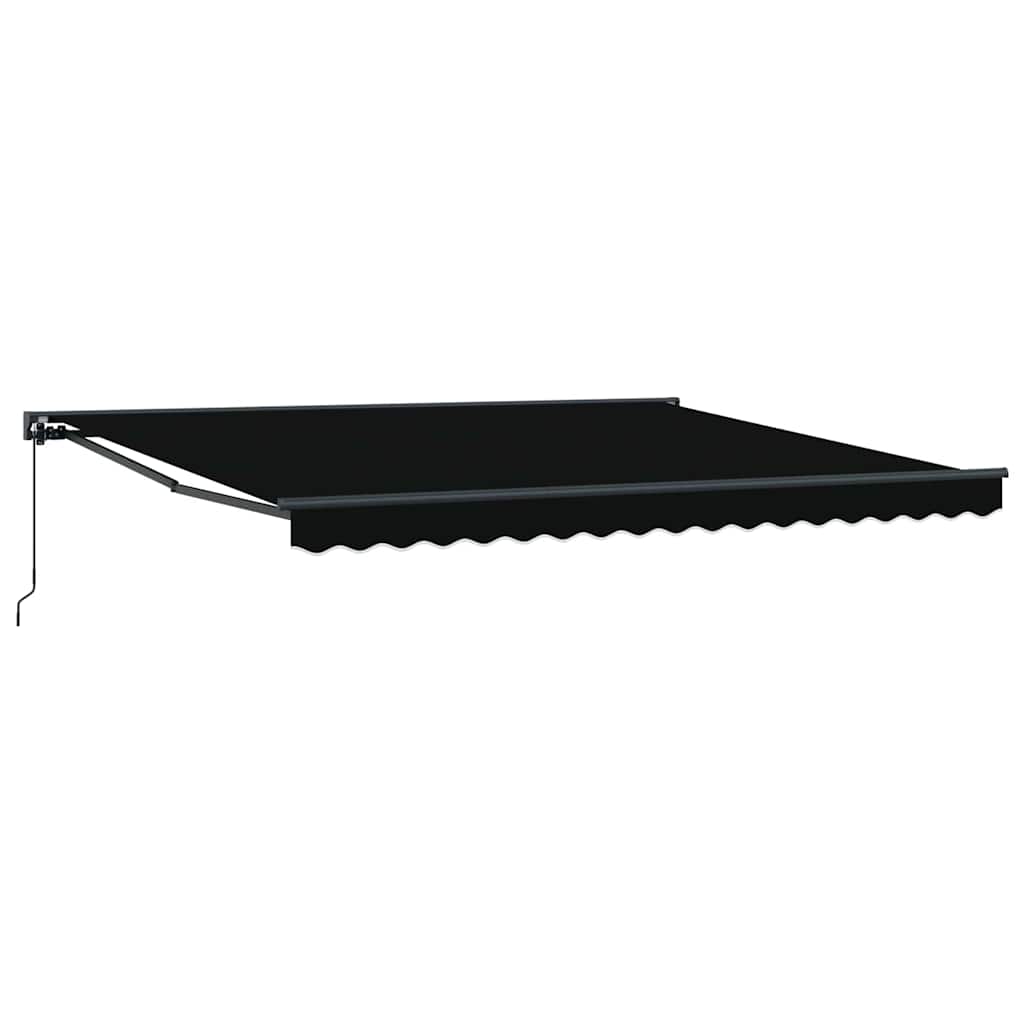 Retractable Awning Manual Black 400x300 cm Fabric