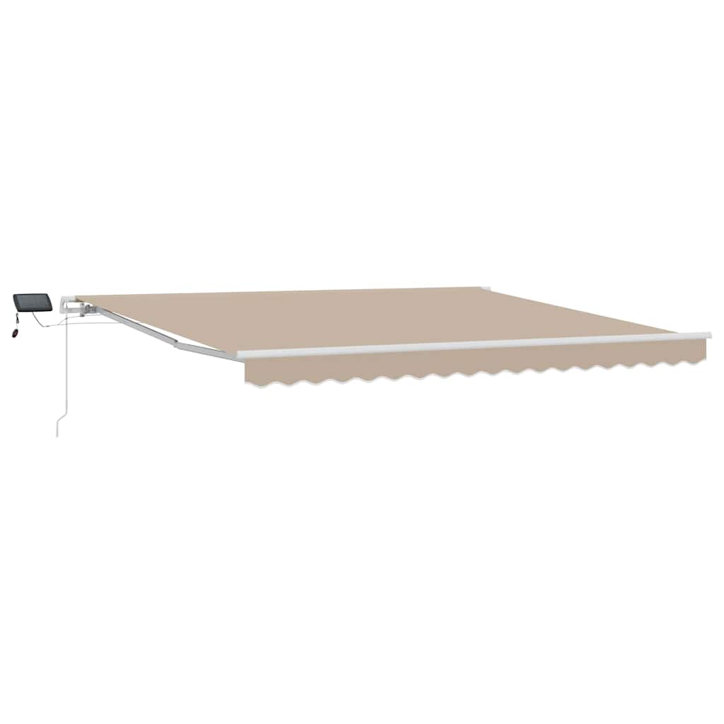 Retractable Awning with Manual Beige 400 x 300 cm Fabric