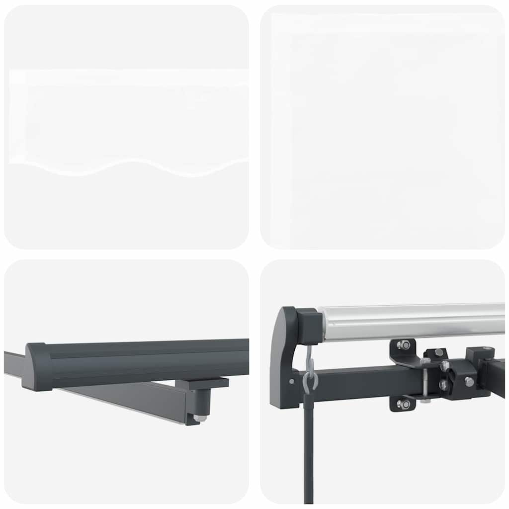 Retractable Awning Manual White 400 x 300 cm Fabric