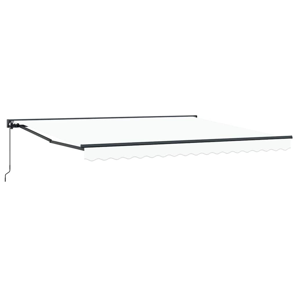 Retractable Awning Manual White 400x300 cm Fabric