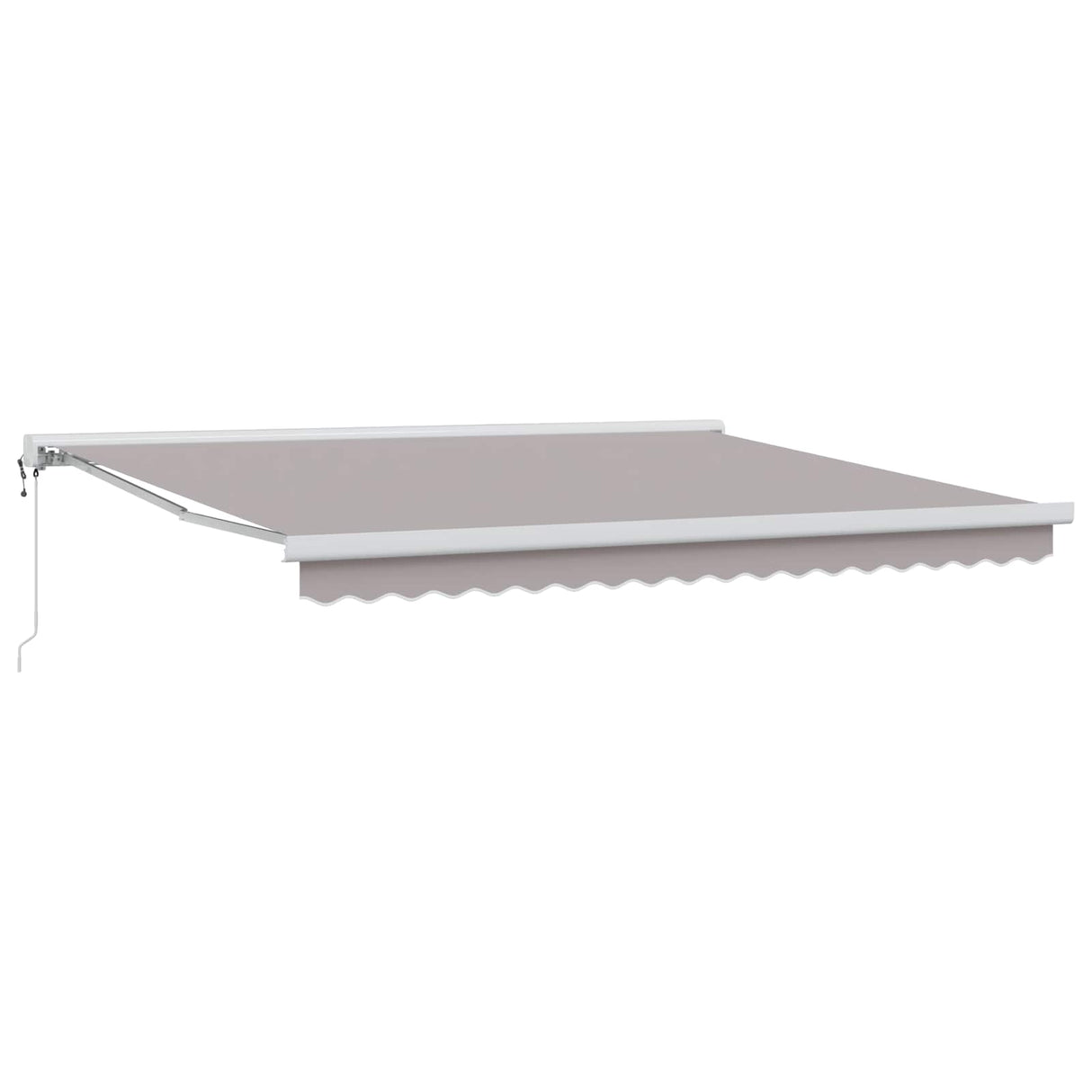 Retractable Awning Light Grey 400 x 300 cm Fabric and Metal
