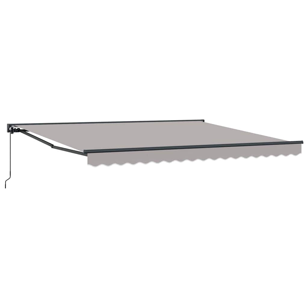 Retractable Awning Manual Light Grey 400x300 cm Fabric