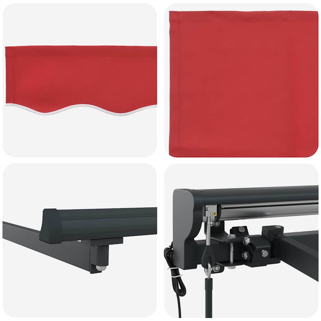 Retractable Awning Red 400x300 cm Fabric