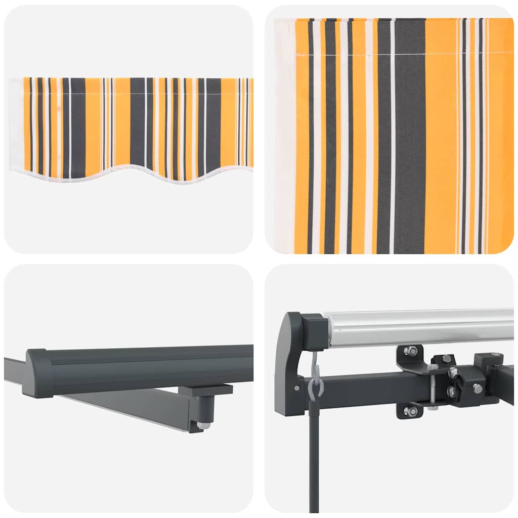 Retractable Awning Manual Multicolour 400 x 350 cm Fabric