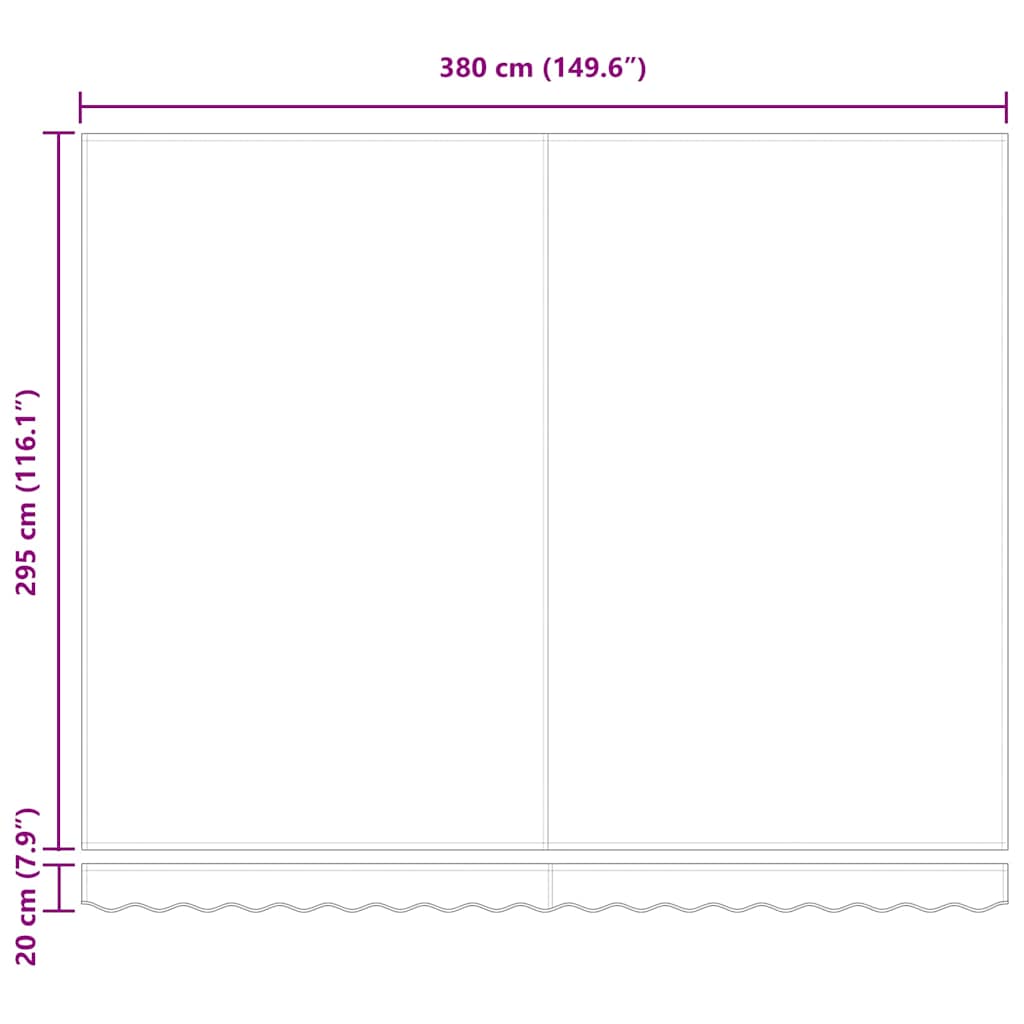 Retractable Awning White Manual White 400 x 350 cm Fabric