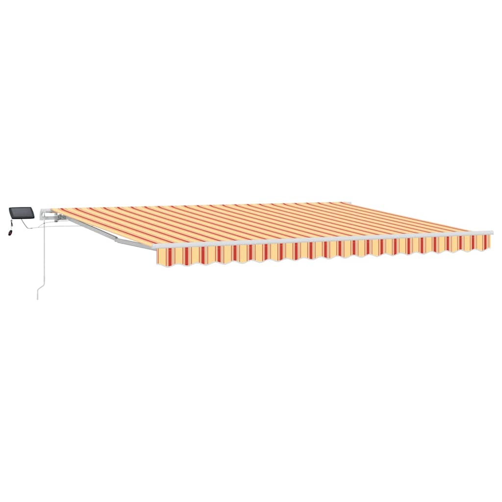 Retractable Awning with Yellow and orange 450 x 300 cm Fabric