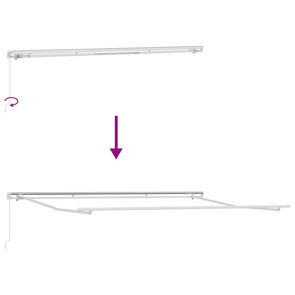 Retractable Awning Black 450 x 300 cm Polyester and Metal