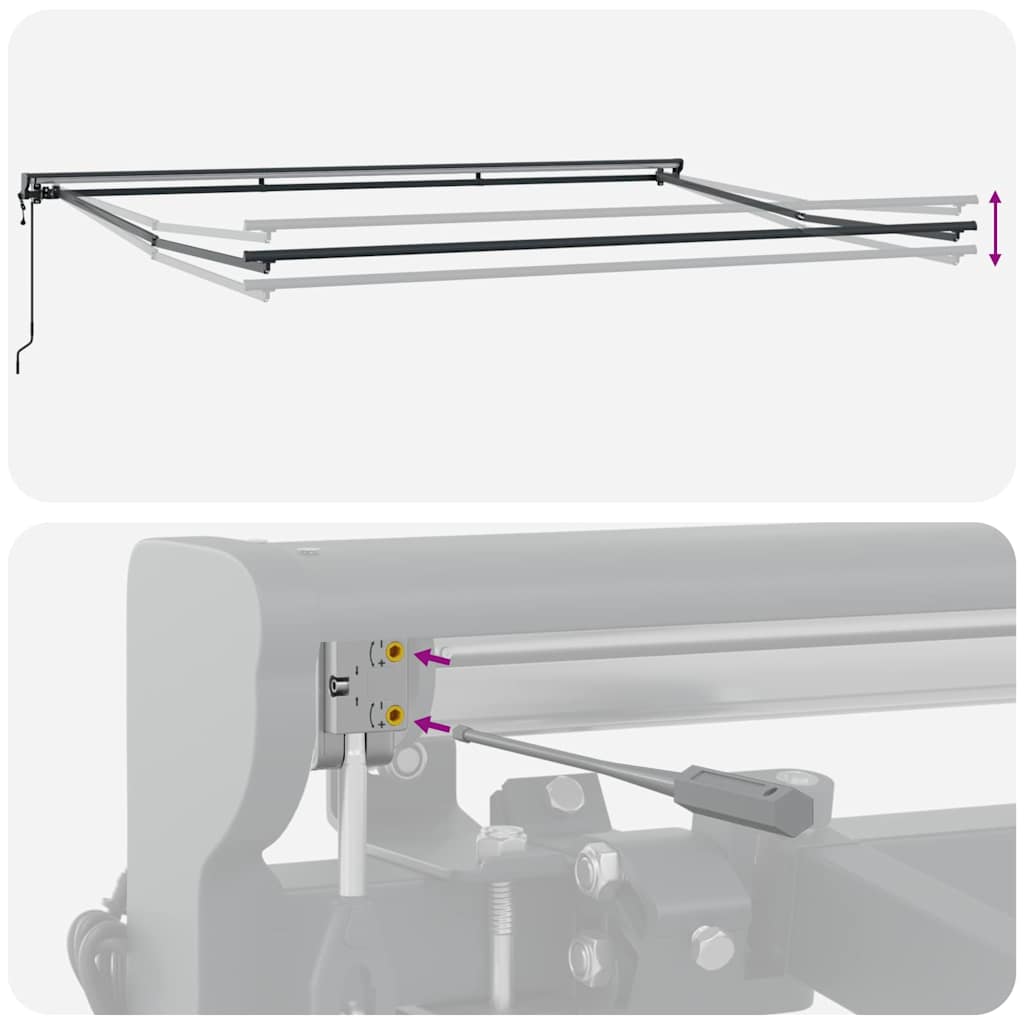 Retractable Awning Black 450x300 cm Fabric