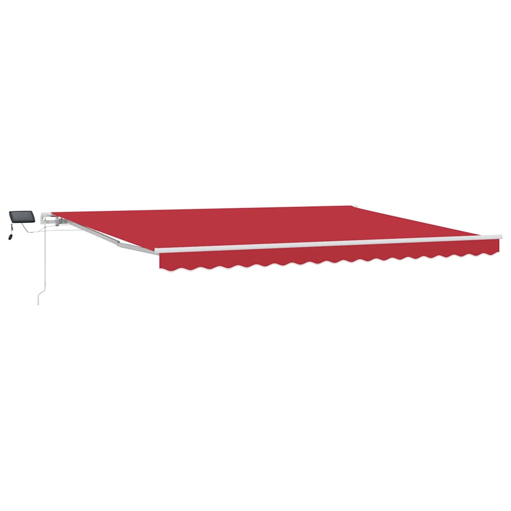 Retractable Awning with Manual Red 450 x 300 cm Fabric