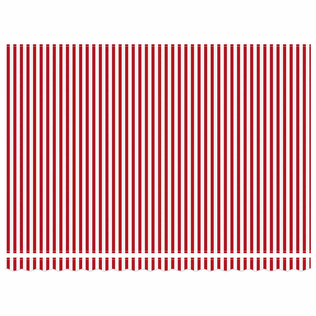 Awning Striped Red and white 4.5 x 3.5 m Polyester and metal