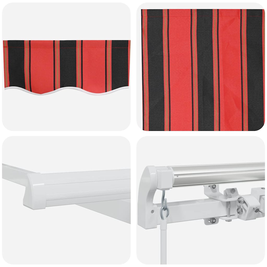 Retractable Awning Orange and Brown 500 x 300 cm