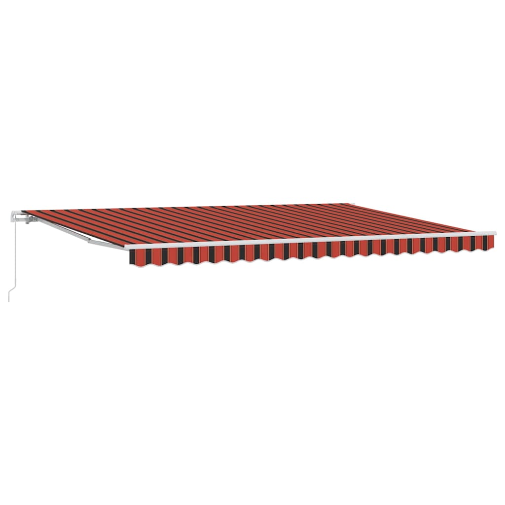 Retractable Awning Orange and Brown 500 x 300 cm