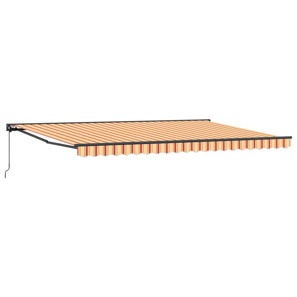 Retractable Awning Manual Yellow and Orange 500x300 cm Fabric