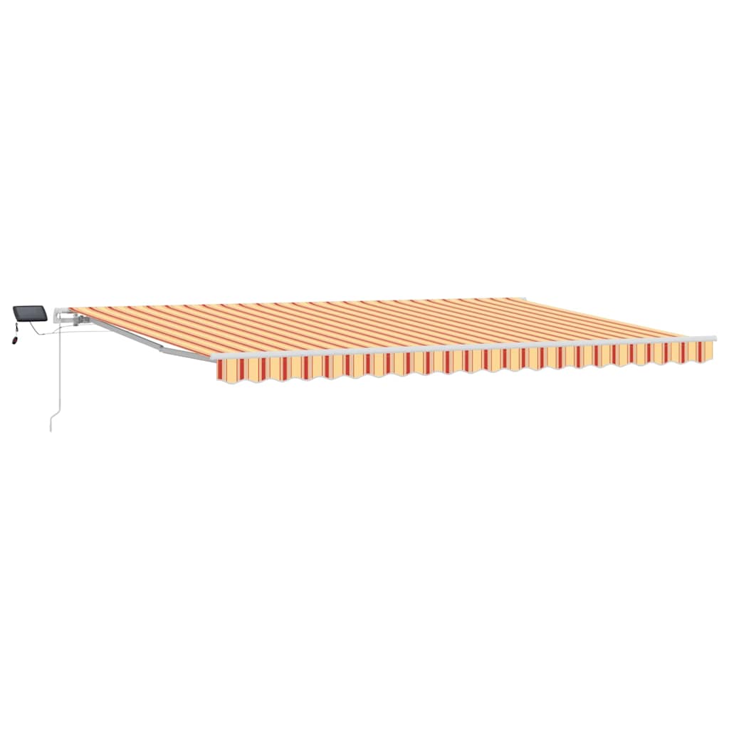 Retractable Awning with Yellow and orange 500 x 350 cm Fabric