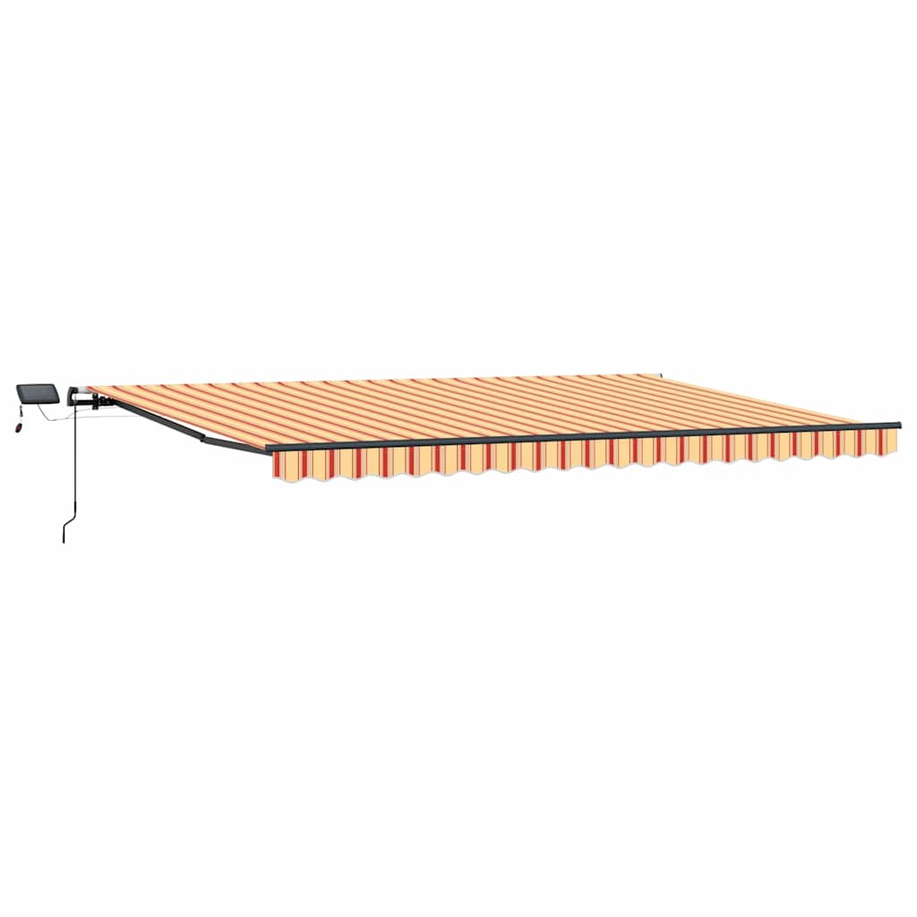 Retractable Awning Manual Yellow and orange 500 x 350 cm Fabric