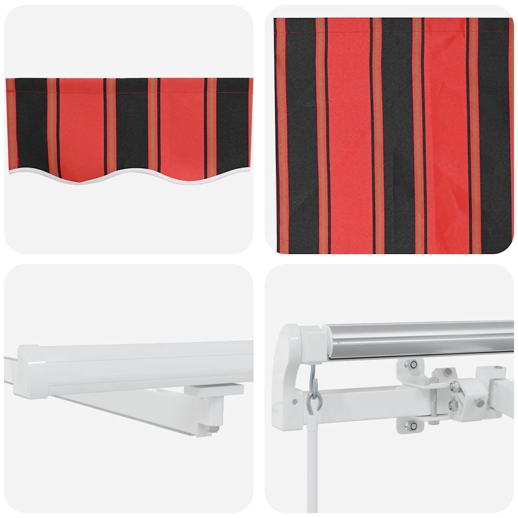 Retractable Awning with Orange and brown 600 x 300 cm Fabric