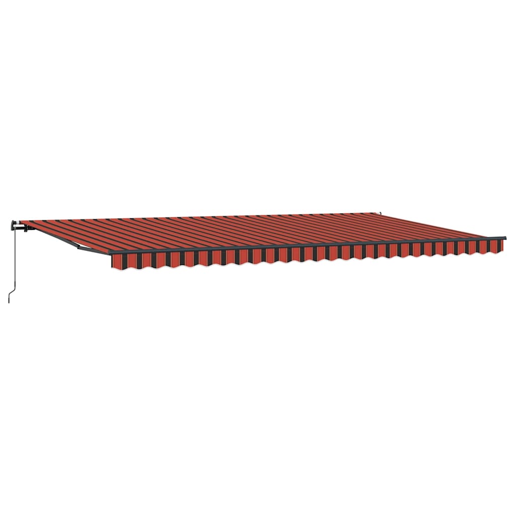 Retractable Awning Manual Orange and brown 600 x 300 cm Fabric