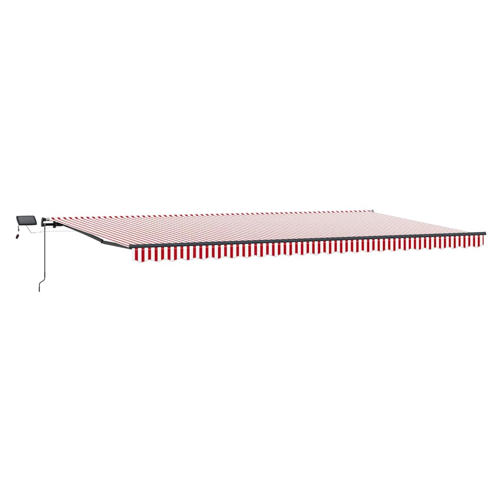 Retractable Awning Manual Red and white 600 x 300 cm Fabric